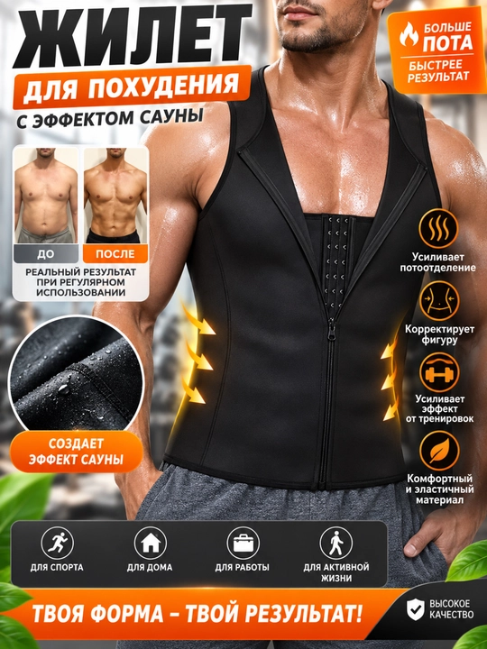 Mayka Ozish uchun, sport jileti, sauna bandaji, erkaklar korseti yog‘ yoqish uchun