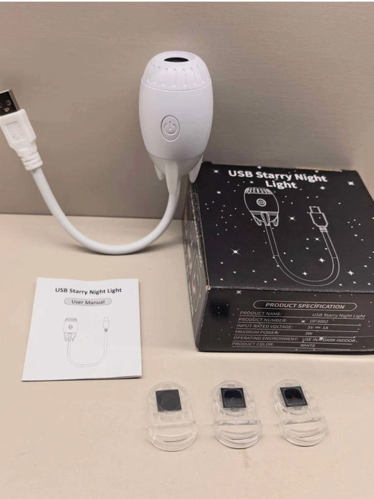 Ночник-проектор USB, гибкий, со сменными проекционными дисками, 3 шт