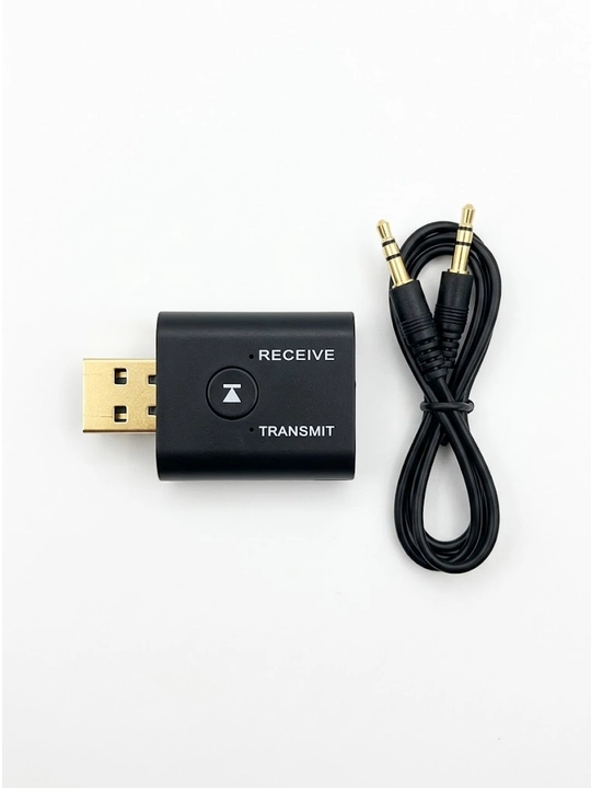 Bluetooth адаптер 5.3 AUX USB для авто блютуз ресивер в машину ТВ ПК беспроводной звук - 