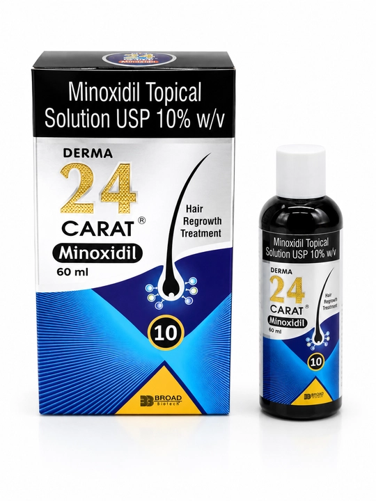 Миноксидил 10% Derma 24 Carat – лосьон для роста волос и бороды 60 мл