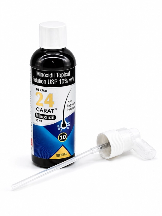 Миноксидил 10% Derma 24 Carat – лосьон для роста волос и бороды 60 мл