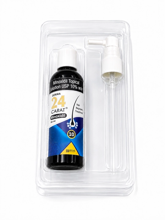 Миноксидил 10% Derma 24 Carat – лосьон для роста волос и бороды 60 мл
