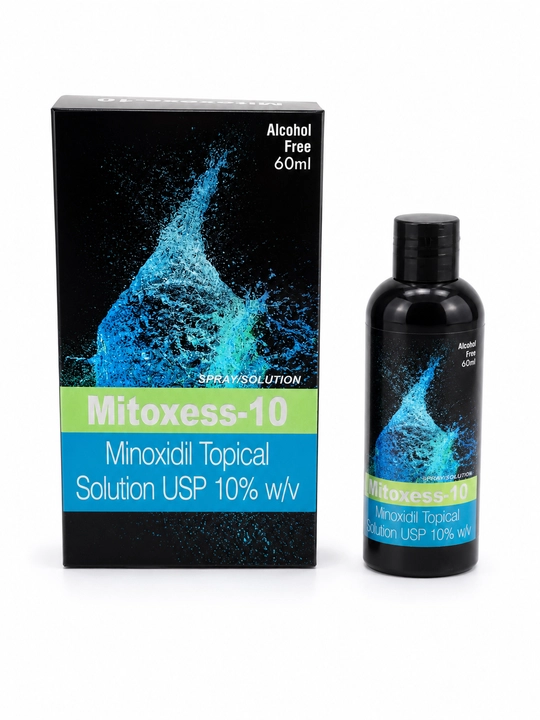 Миноксидил 10% Mitoxess-10 – лосьон для роста волос и бороды, без спирта, 60 мл