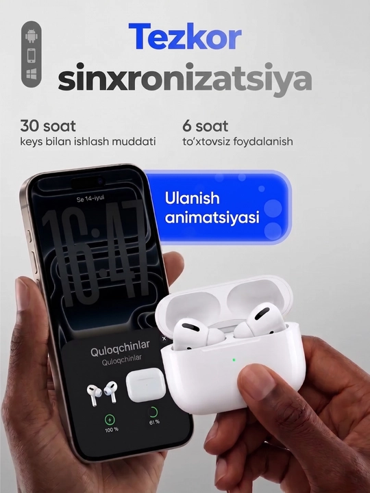 Simsiz quloqchinlar, bluetooth, pods pro 2
