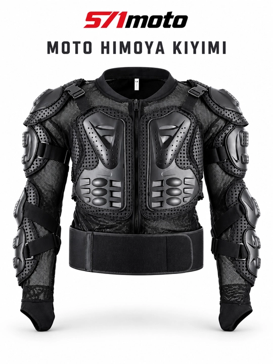 Mototsikl uchun himoya kiyimi, motocherepaxa, uzun yengli, qora
