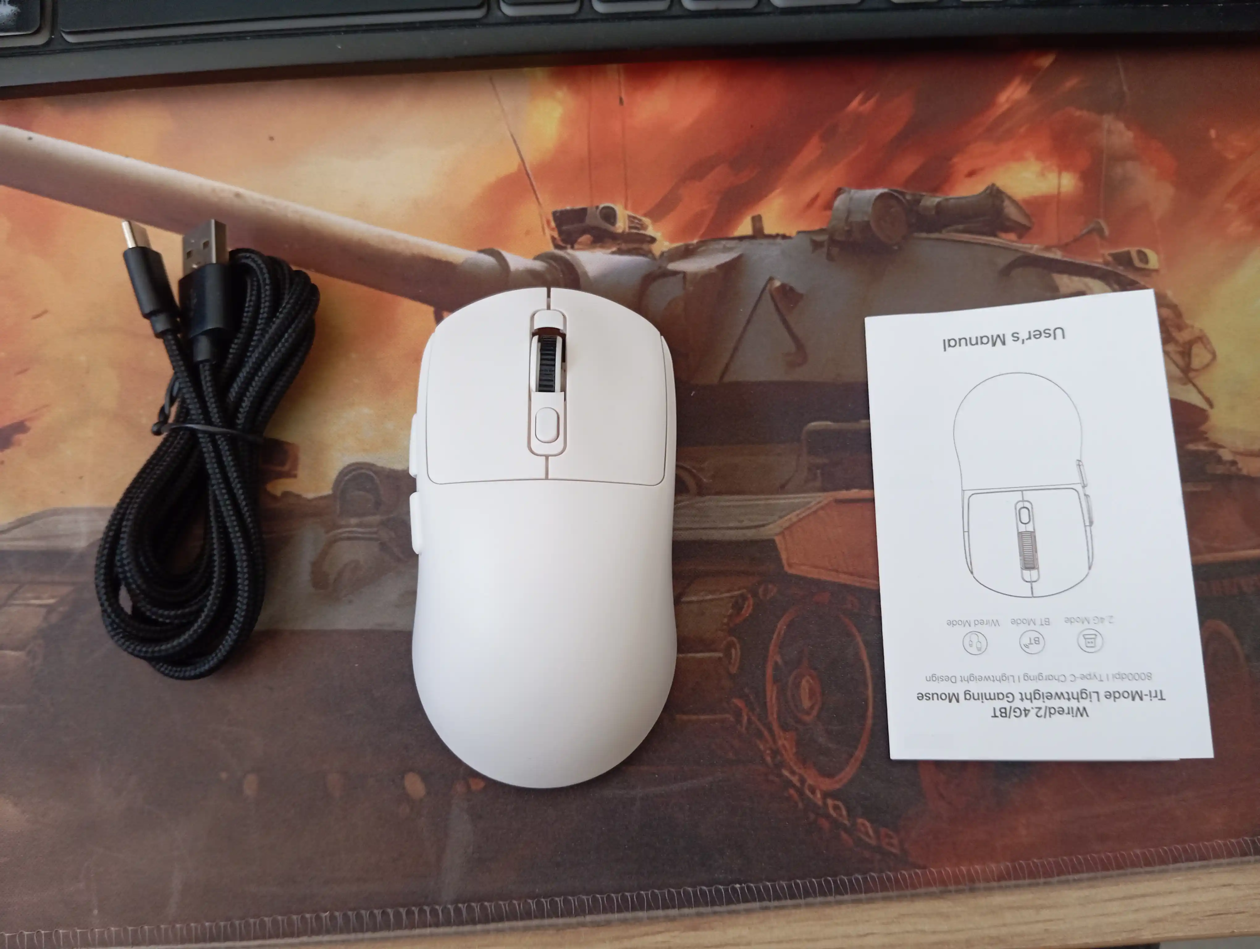 Беспроводная мышь 206, Bluetooth, 2.4G и проводное подключение