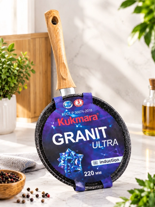 Kukmara Granit Ultra quyma pishirish uchun, granit qoplamali, induksiya uchun