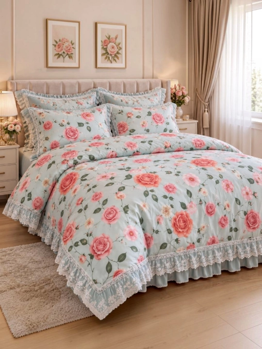 Комплект постельного белья: двуспальный 225 x 220 - 