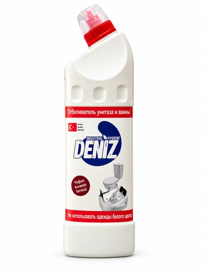 Unitaz va vanna uchun tozalovchi gel Deniz 500 ml, zang va ohakka qarshi dezinfeksiya vos