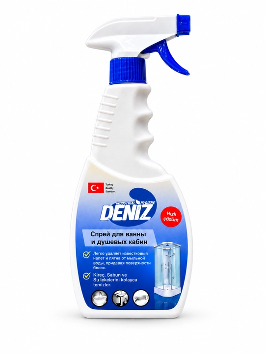 Deniz vanna va dush kabinalari uchun tozalash spreyi, karash va ohakka qarshi vosita