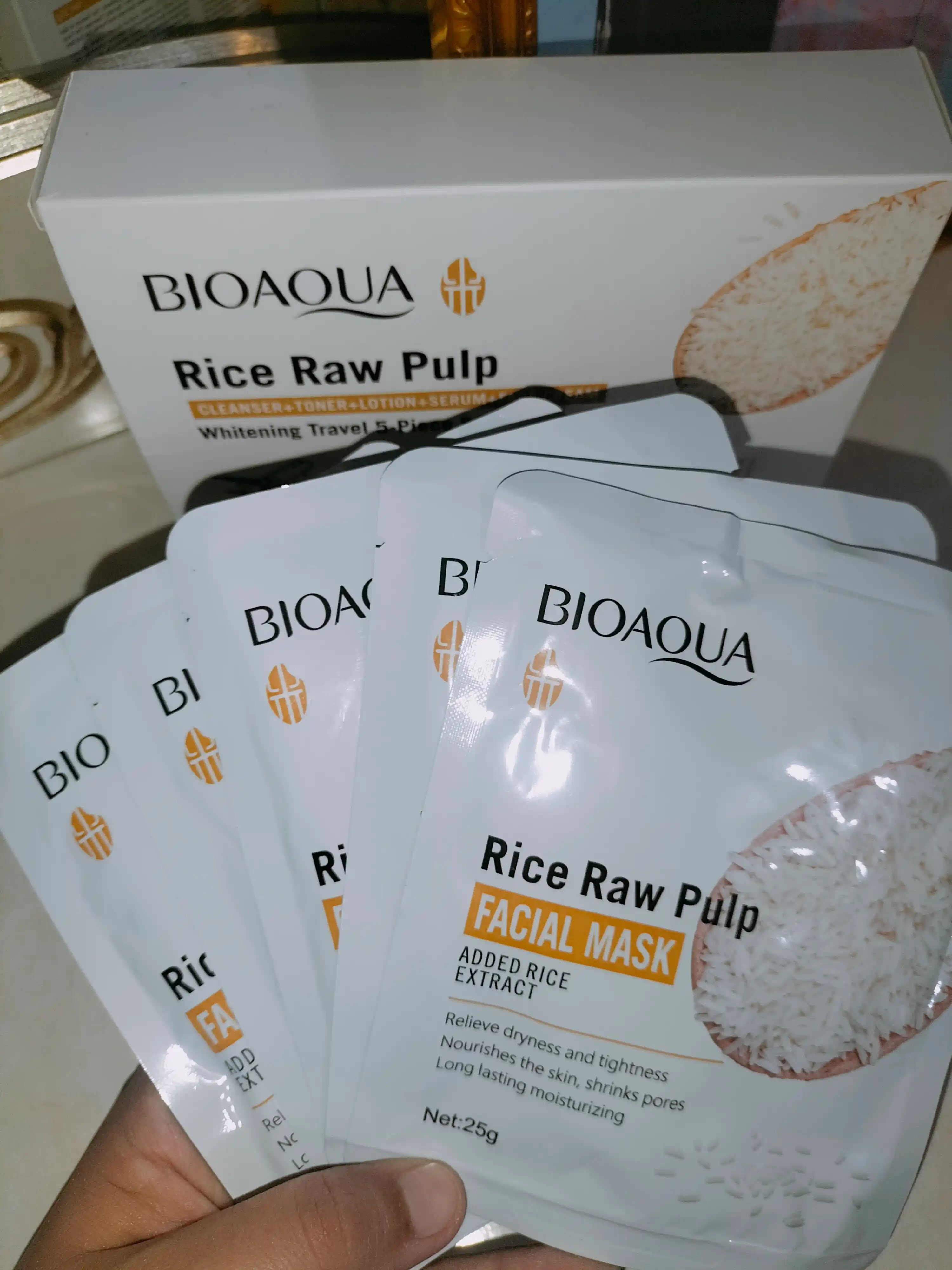 Маски тканевые для лица, Bioaqua, маска, набор, 5 и 10 штук, питательная, увлажняющая, 25 мл