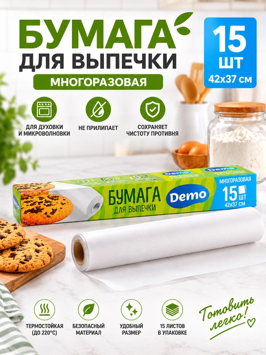Бумага для выпечки, пергамент, бумага для духовки, бумага для выпечки - 