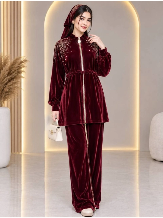 Женский комплект из бамбука (длинная туника и брюки) в стиле оверсайз (размеры 46–54)
