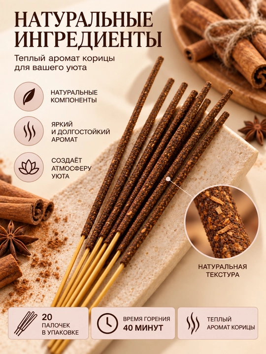 Ароматные палочки для дома, благовония в пачке 20 штук