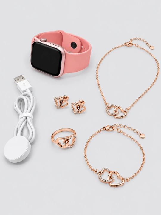 Smart Watch MK75 ayollar aqlli soati + taqinchoqlar sovg'a to'plami 3 xil remeshogi bilan