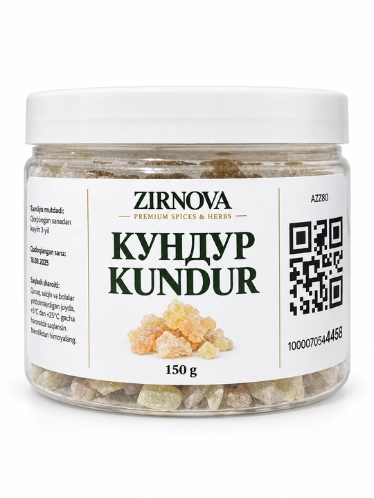ZIRNOVA Kundur tabiiy smola, 100 g,  150 g, 200 g, 300 g, 600 g