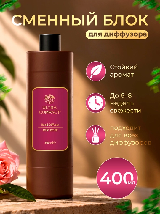 ULTRA COMPACT Сменный пластинчатый диффузор ROSE GARDEN 400 мл - 