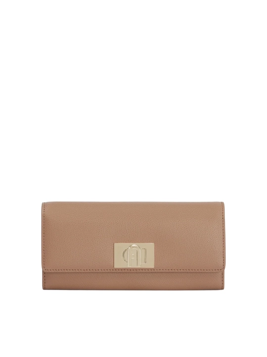 Furla 1927 Continental Wallet ayollar charm hamyoni, tabiiy charm