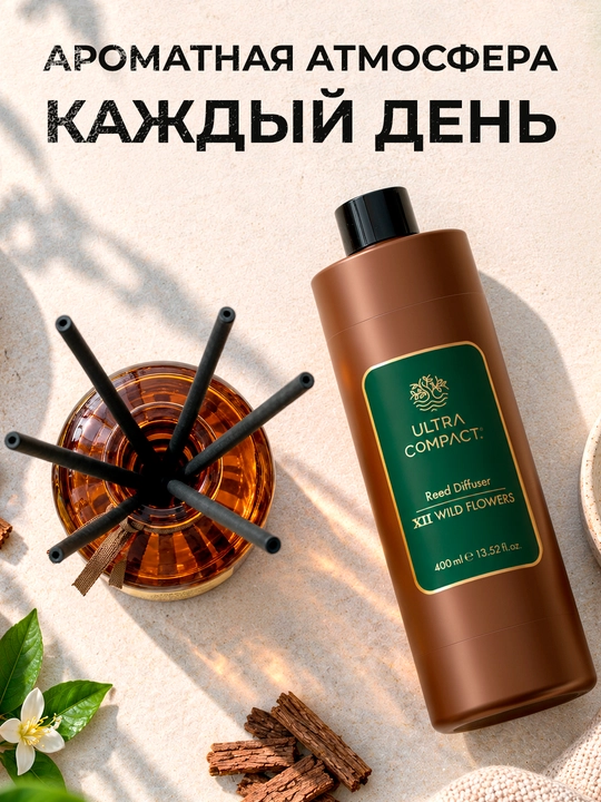 ULTRA COMPACT Сменный пластинчатый диффузор WILD FLOWERS 400 ML