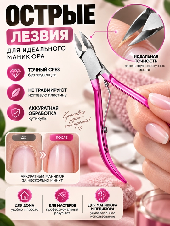 Кусачки маникюрные, для кутикулы, для ногтей, профессиональные инструменты