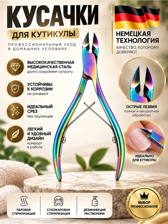 Manikyur qisqichlari, kutikula uchun, tirnoqlar uchun, professional asboblar - 