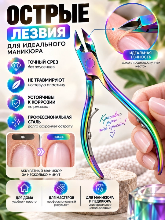 Кусачки маникюрные, для кутикулы, для ногтей, профессиональные инструменты