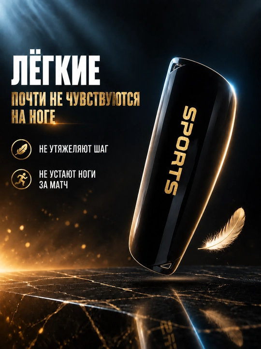Щитки футбольные SPORTS, 5 мм, накладки защитные на голень, для взрослых и детей