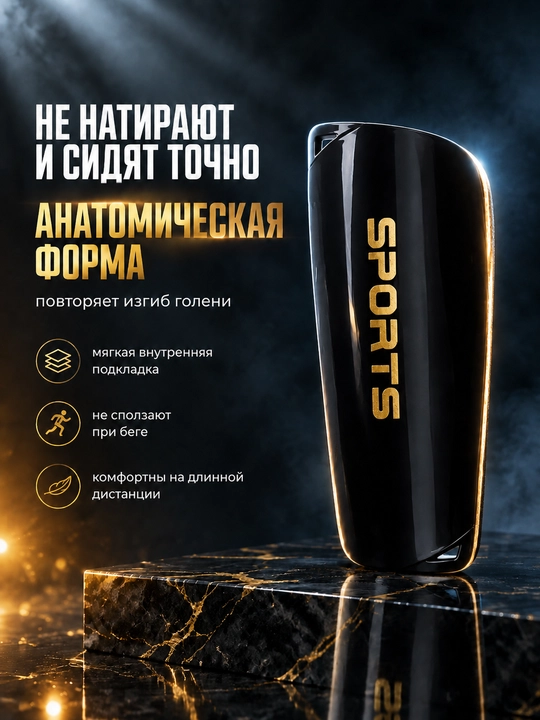 Щитки футбольные SPORTS, 5 мм, накладки защитные на голень, для взрослых и детей