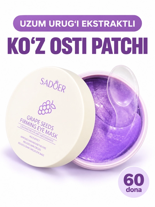 Ko‘z osti uchun gidrogelli patchlar - 60 dona (30 juft)