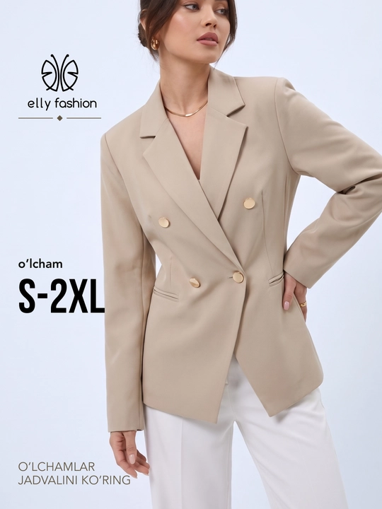 Ayollar pidjagi, klassik fason, ofis va kundalik kiyim uchun, S–3XL — ELLY FASHION - 