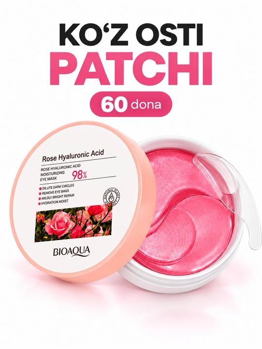 Ko‘z osti uchun gidrogelli patchlar - 60 dona (30 juft)