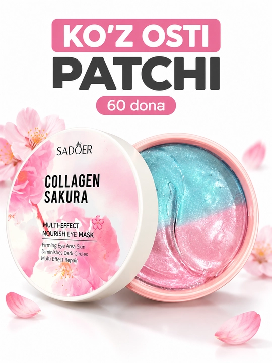 Ko‘z osti uchun gidrogelli patchlar - 60 dona (30 juft)