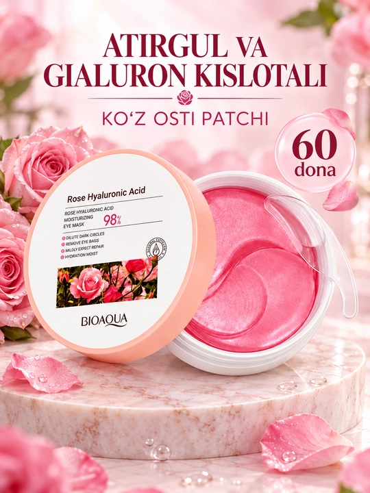 Ko‘z osti uchun gidrogelli patchlar - 60 dona (30 juft)