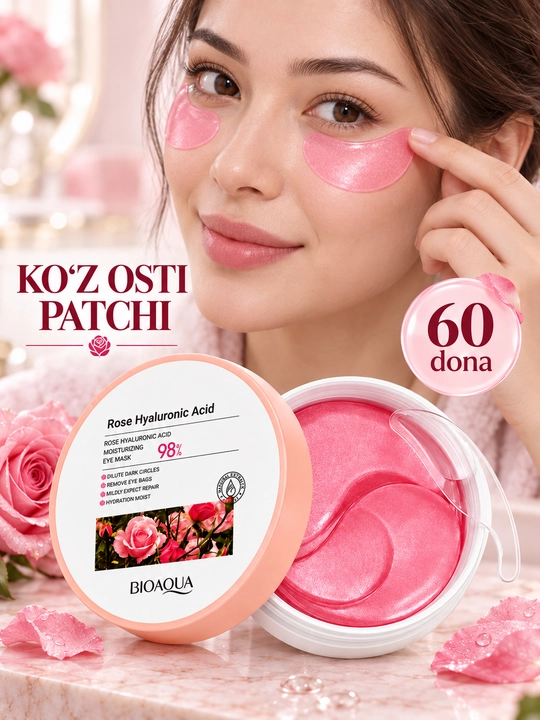 Ko‘z osti uchun gidrogelli patchlar - 60 dona (30 juft)
