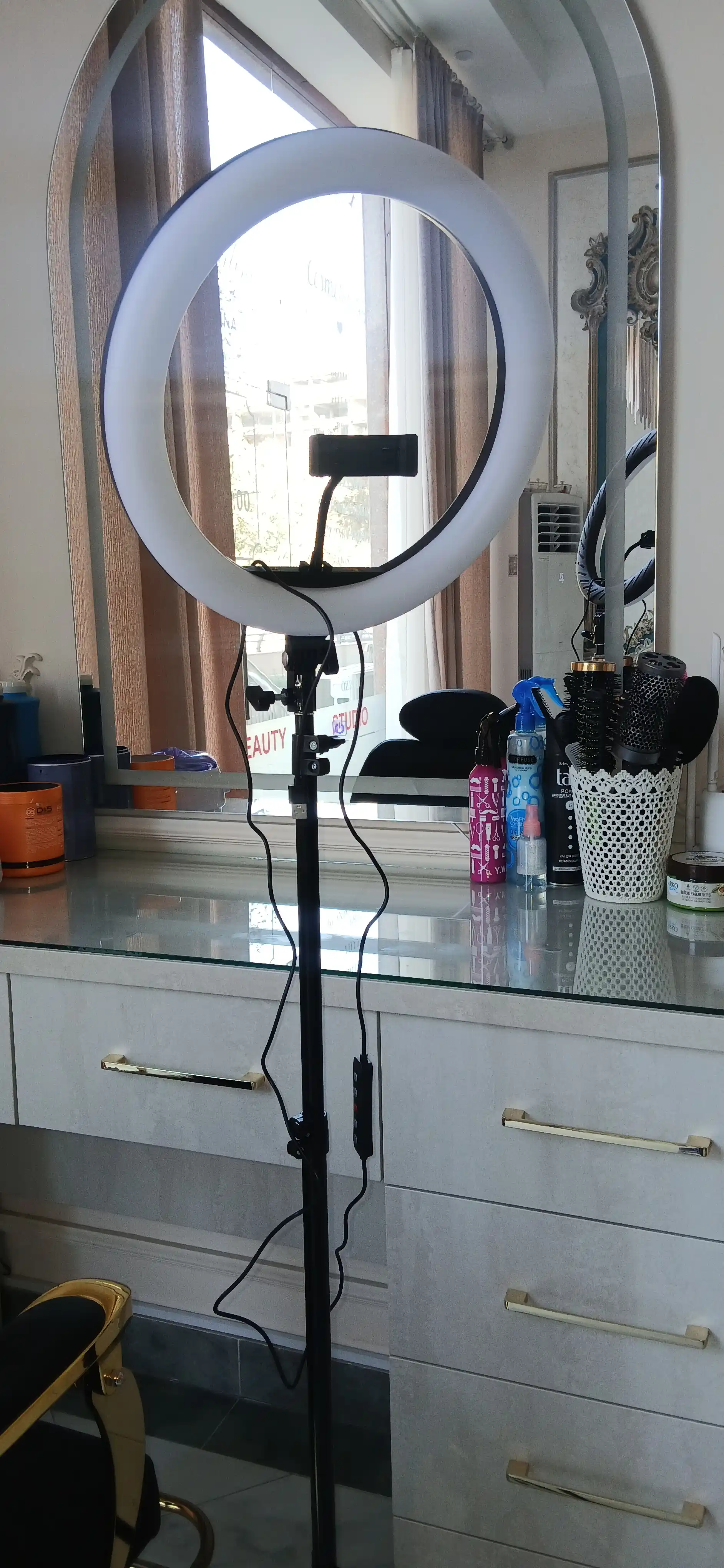 RGB Ring Light MJ-36 14 дюймов кольцевая LED лампа со штативом и держателем телефона