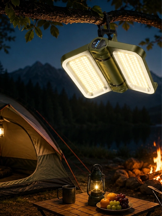 HOCO DL22 quyosh panelli, magnitli buklanadigan LED kemping fonari