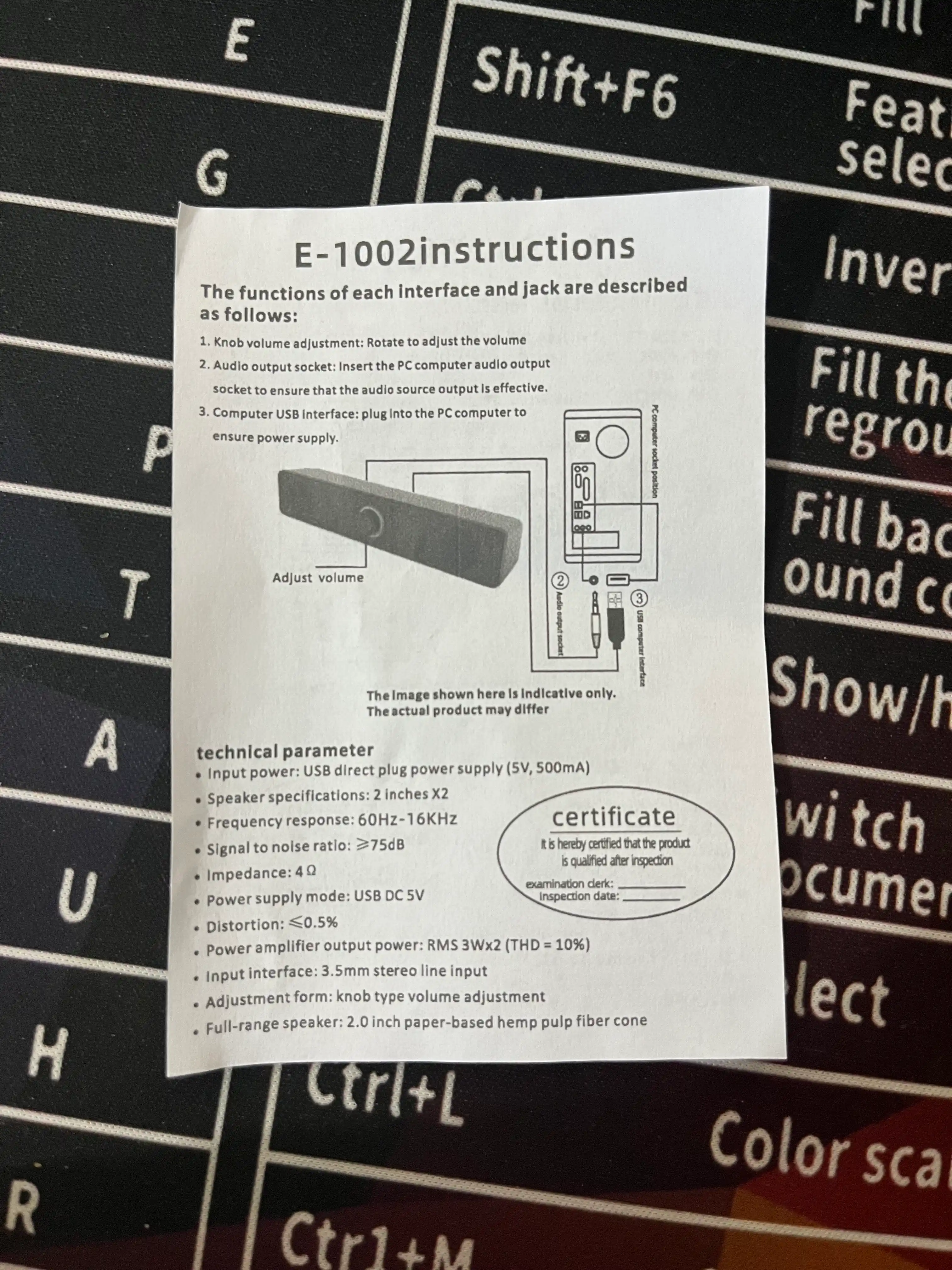 Колонка саундбар для ПК и ноутбука 6 Вт, USB-питание, AUX 3.5 мм