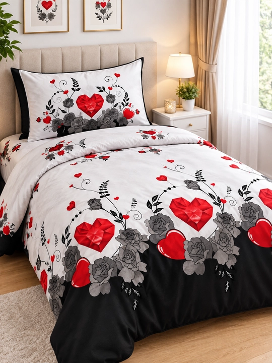 Yotoq choyshablari, choyshab va yostiq jildi, bir kishilik, 220x150, yostiq jildi, 1 dona, 50x70 sm - 