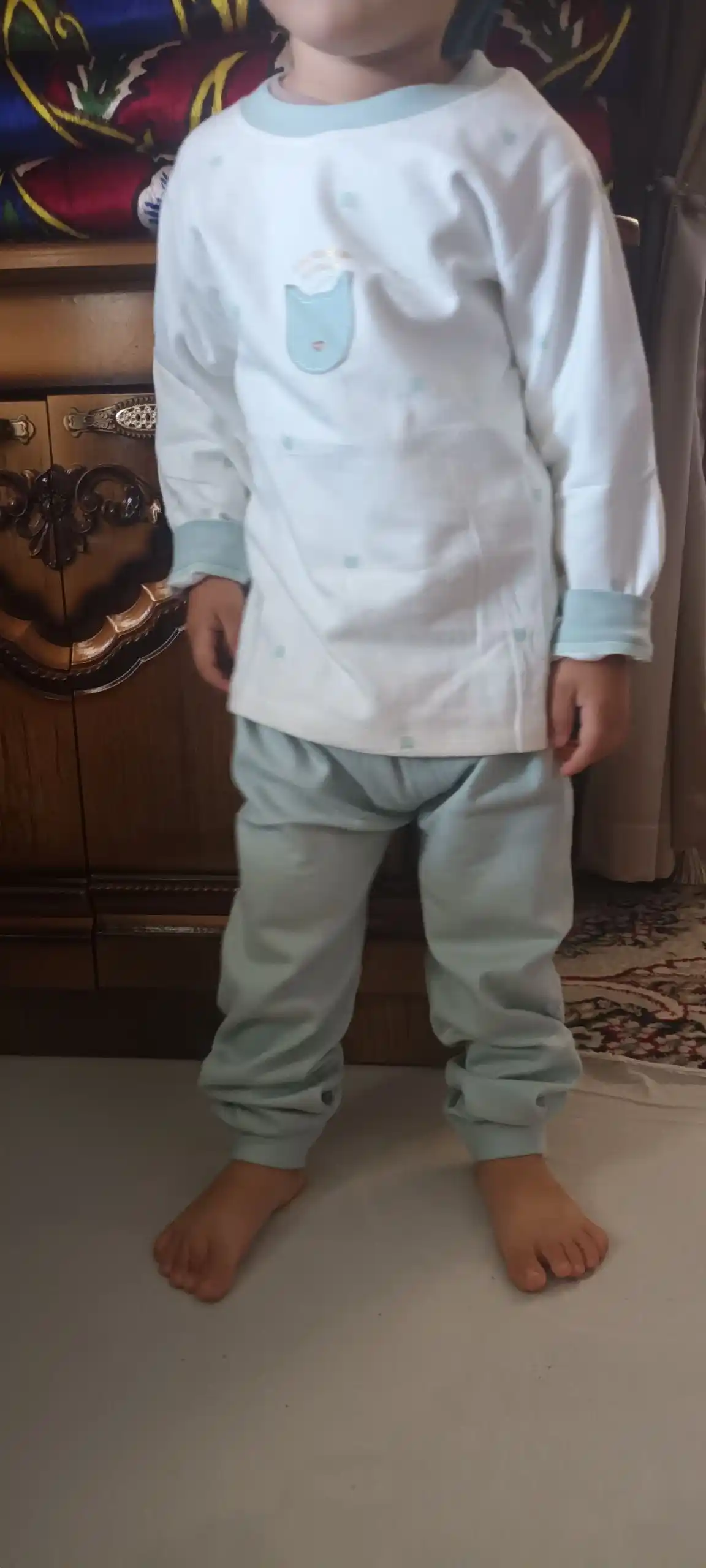 Qizlarga pijama, o'g'il bollarga pijama, kuzgi, qishki bolalar pijamasi, 3-5 yoshga