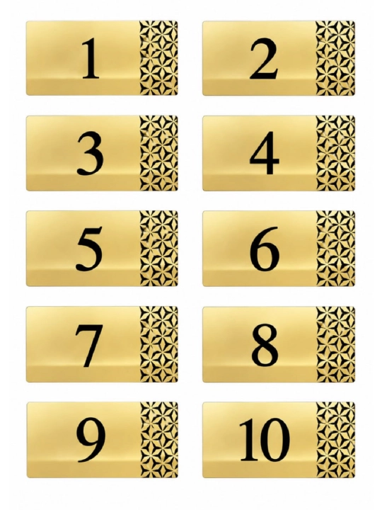 Xona raqamlari uchun devoriy dekorativ lavhalar to‘plami