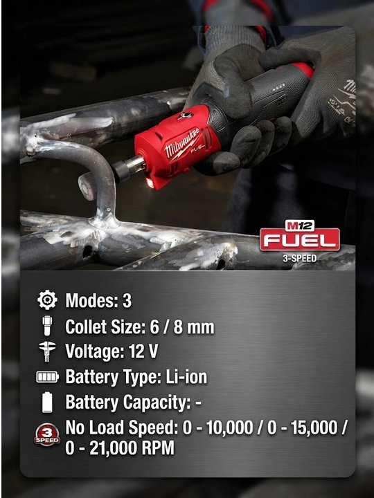Milwaukee M12 FUEL FDGS-0 akkumulyatorli sangali to‘g‘ri silliqlash mashinasi - 