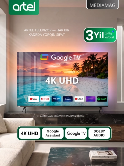 Televizor Artel PUCH010 43″,50″,55″,65″ 4K UHD Google Tv, Dolby Digital - 
