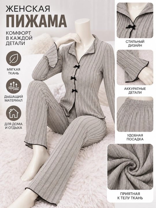 Ayollar uchun pijama, uy kiyimi, tungi ko‘ylak