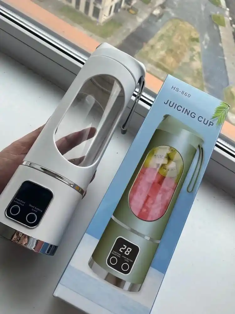 2 ta 1 da smuzi va kokteyllar uchun simsiz portativ blender, sheyker