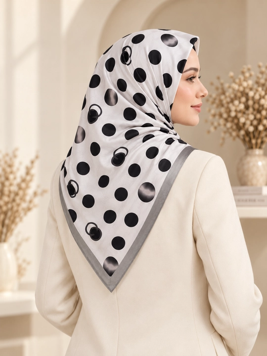 Ayollar uchun XB ro‘mol, 90×90 sm, bosh ro‘mol, hijob uchun naqshli ro‘mol