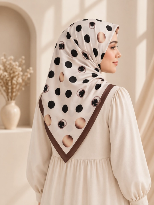 Ayollar uchun XB ro‘mol, 90×90 sm, bosh ro‘mol, hijob uchun naqshli ro‘mol