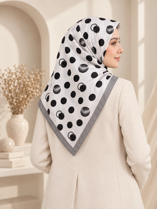 Ayollar uchun XB ro‘mol, 90×90 sm, bosh ro‘mol, hijob uchun naqshli ro‘mol