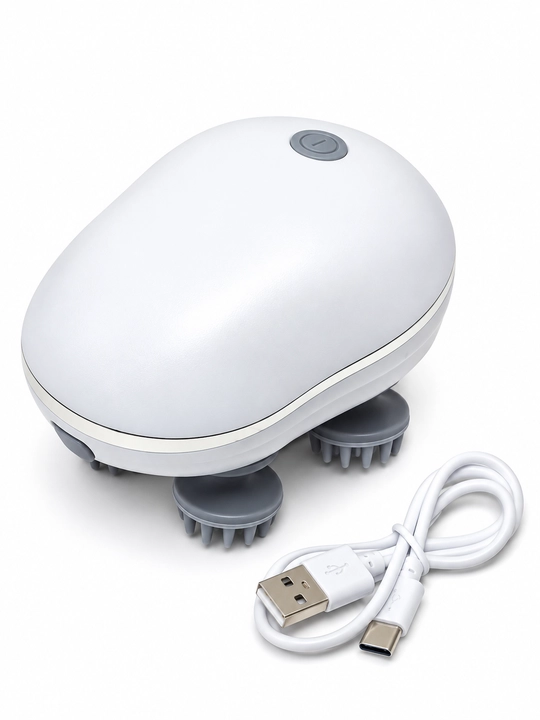 Elektr massaj apparati Smart Scalp Massager, bosh terisi va tana uchun 3 rejimli massajer