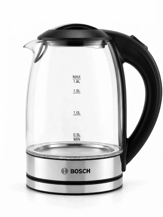 Чайник 1.8L, стеклянный, стильный дизайн