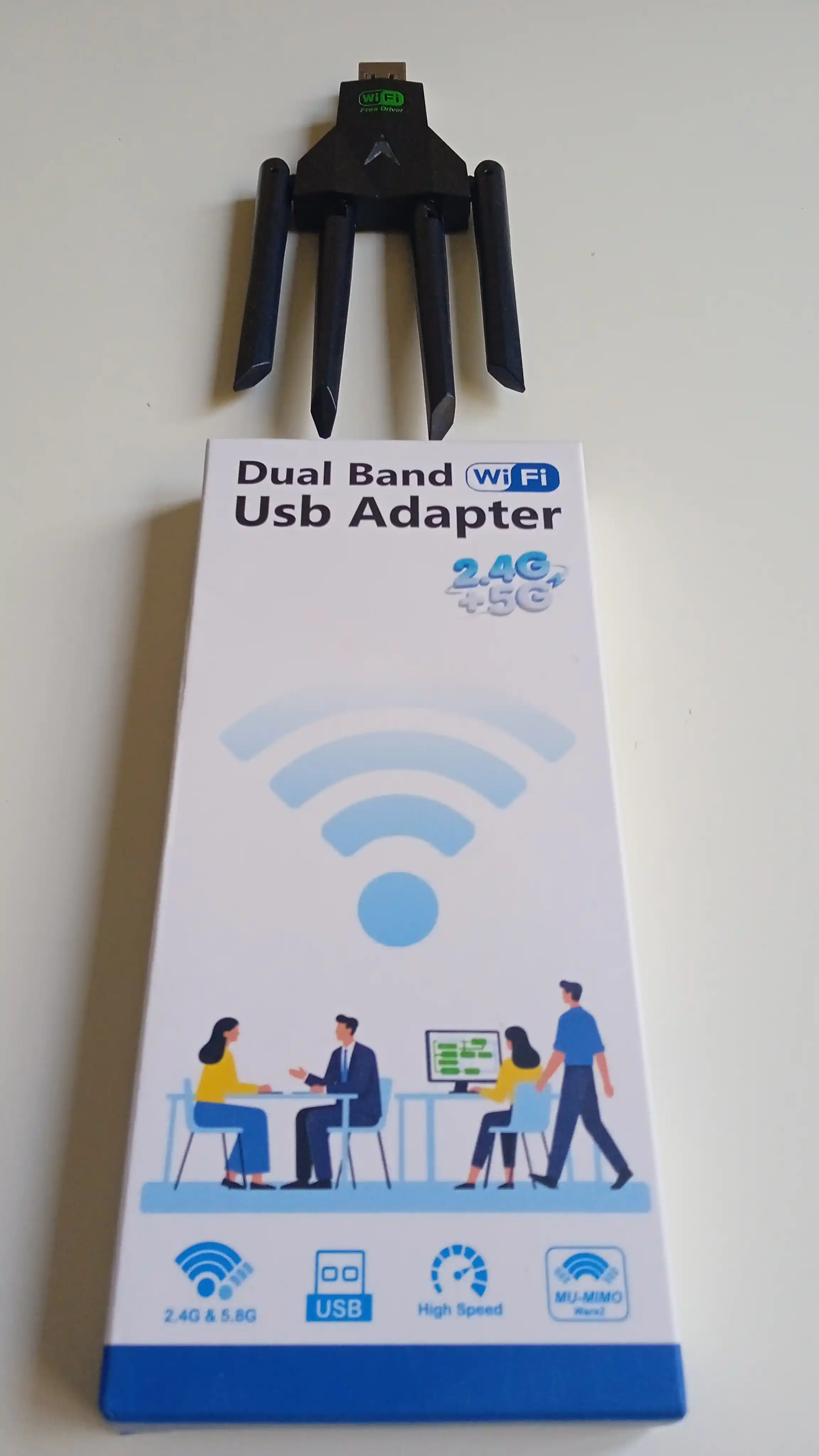 WI-FI адаптер Go-Des GD-BT318, до 1200 м, без помех, 300 Мбит/с